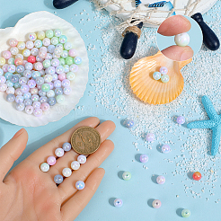 10 цвет непрозрачных акриловых бусин&nbsp;SACR-SC0001-41