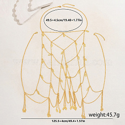 Элегантные железные геометрические сетчатые листочки кисточки нагрудные цепи для ежедневной вечеринки SC9528
