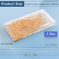 600 шт. 2 цвета фурнитуры для бижутерии KK-SP0001-72C