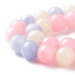 Натуральный белый нефрит имитация бусин морганита нити G-I299-F14-8mm