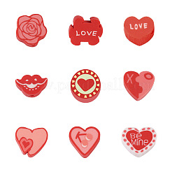 Valentinstag Thema handgefertigte Fimo-Perlen&nbsp;FIND-CW0001-25
