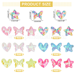 72 шт. 18 аксессуара для украшения из ткани и пайеток&nbsp;DIY-AR0002-23