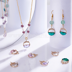 16шт 4 цвета стеклянные подвески&nbsp;GLAA-GA0001-32