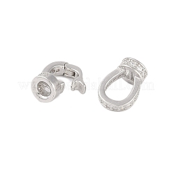 925 серебряная застежка с микропаве из прозрачного кубического циркония STER-U004-02P