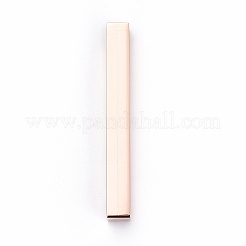 イオンプレーティング（IP）304ステンレスペンダント  長方形/棒  ローズゴールド  40x5x5mm  穴：3~3.5mm&nbsp;STAS-G208-02RG