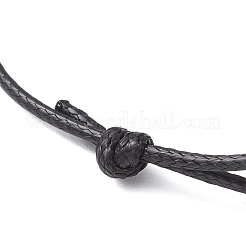 Изготовление регулируемого браслета из вощеного полиэфирного шнура AJEW-JB01312-01