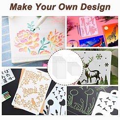 2 набор 2 стилей пластиковых трафаретов для рисования и живописи DIY-OC0011-30