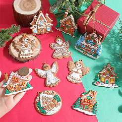 1 комплект рождественских пластиковых подвесок DIY-SC0026-46B