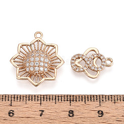 Латунные микро проложить кубического циркония подвески KK-T072-48G