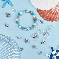 80шт 8 стиля бусины из сплава в тибетском стиле&nbsp;TIBEB-SC0001-37