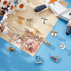 30 шт. 2-х цветные латунные запонки для мужчин FIND-HY0003-47