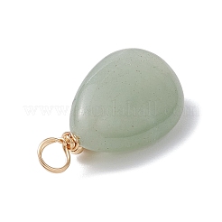 Подвески из натурального зеленого авантюрина и натурального культивированного пресноводного жемчуга PALLOY-JF03645-02