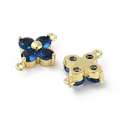 Colgantes de conector de circonita cúbica pavimentada de latón chapado en rack&nbsp;KK-H474-20G-03