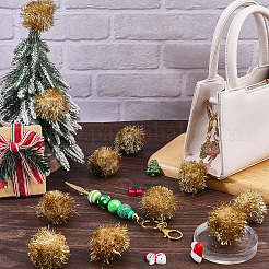 32 palla di pompon in pelliccia sintetica con paillettes morbide&nbsp;DIY-SC0033-96A