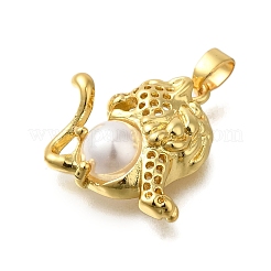 Леопардовая стойка позолоченные латунные подвески KK-M079-20G