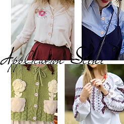 16 шт. пуговицы с эмалированными ножками из сплава&nbsp;BUTT-GF0003-77B