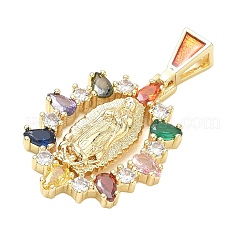 Pendentifs religieux en laiton pavé de zirconiums cubiques&nbsp;CU-CBA83A6-01B-G01