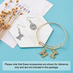 Подвески со стразами из сплава и подвески со стразами из микропаве из циркония ALRI-TA0001-06-RS