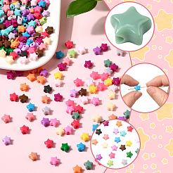 700шт 20 цвета непрозрачные акриловые бусины&nbsp;MACR-PA0001-13