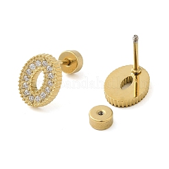 Серьги-гвоздики из нержавеющей стали 304 со стразами EJEW-G364-24G