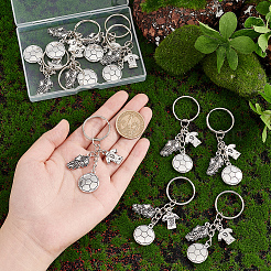 10 шт. брелок-подвеска из сплава в тибетском стиле с футбольной тематикой&nbsp;KEYC-PH0001-81