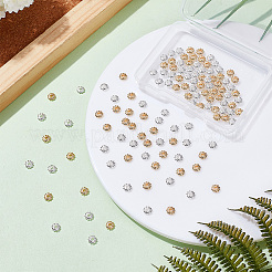 120 шт. 2-цветные бусины из сплава для покрытия стойки FIND-GO0001-96