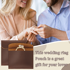 Сумки для хранения колец из воловьей кожи ABAG-WH0031-36C