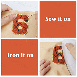 1 sac de tissu à broder numéro 0~9 sur le thème du sport&nbsp;PATC-CY0001-65B