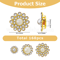 160 шт. стеклянный стразы пришивные стразы&nbsp;FIND-HS0002-23