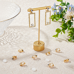 36 шт. 2-х стилевая фурнитура для сережек-клипс из латуни с кристаллами и стразами&nbsp;KK-BBC0010-59