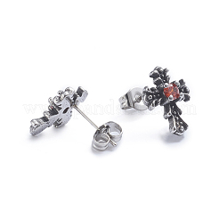 Серьги-гвоздики из нержавеющей стали 304 в стиле ретро EJEW-L248-059AS