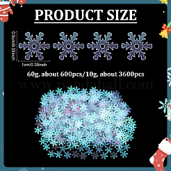 60 г смоляных снежинок-кабошонов&nbsp;MRMJ-ME0001-04