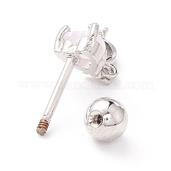 Orecchini pendenti con cuore e luna con zirconi&nbsp;EJEW-A065-15P