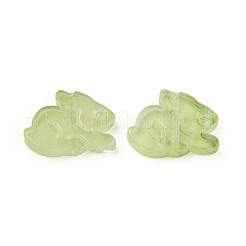 Perles de verre peintes par pulvérisation transparentes deux tons&nbsp;GLAA-Q092-03-C10