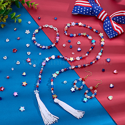 Kits de perles à faire soi-même sur le thème de la fête de l'indépendance&nbsp;DIY-PH0030-06