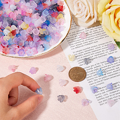 500 шт. 10-х цветные двухцветные акриловые колпачки для бусин MACR-SC0001-68