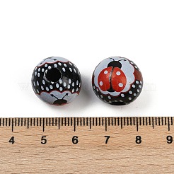 Окрашенные деревянные европейские бусы&nbsp;WOOD-F017-04C