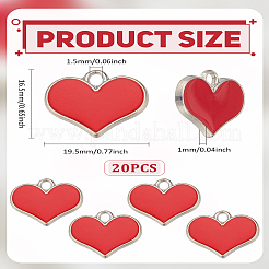 20 шт. Подвески из сплава с эмалью&nbsp;ENAM-LP0001-62