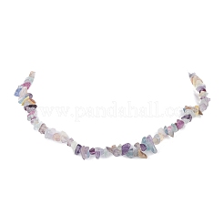 Chips de fluorita naturales Collares de abalorioss&nbsp;NJEW-JN04275-06