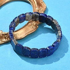 Природные лазурит бисером растянуть браслеты&nbsp;BJEW-F523-07