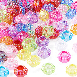 100 perle européenne en acrylique transparent plaqué UV&nbsp;TACR-TA0001-93C