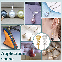 20 шт. 2 цвета 925 серебряных держателя для чашек STER-PH0003-06