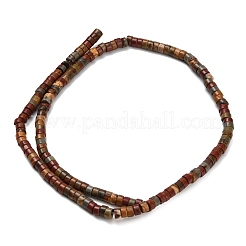 Нити бусин из натуральной яшмы пикассо/полихромной яшмы G-Z110-A20-2x4mm