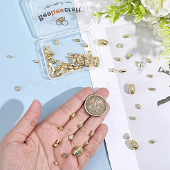 80шт 8 стиля латунные бусины&nbsp;KK-BBC0022-35