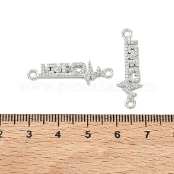 Verbindungsanhänger mit Mikropavé aus Messing mit durchsichtigen Zirkonia-Steinen&nbsp;XGRQ3D373-494P
