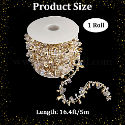 1 рулон цепочек из бусин ручной работы из смолы в форме капли&nbsp;DIY-CN0003-52B