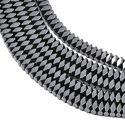 Гальванизировать немагнитных синтетический гематит бисер пряди G-O009-B01