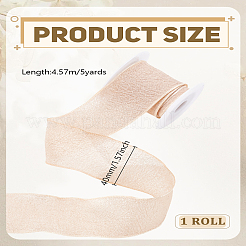 5 ярд хлопчатобумажной органзовой ленты&nbsp;SRIB-LP0001-04B