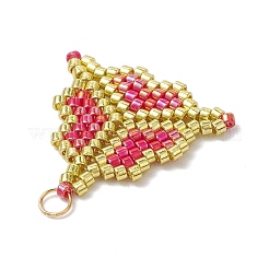 Подвески клевер из стеклянных бусин miyuki&nbsp;PALLOY-MZ00625-01