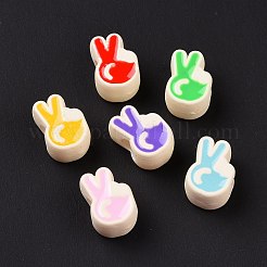 Прорезиненный стиль акриловые европейские бусины SACR-E009-18